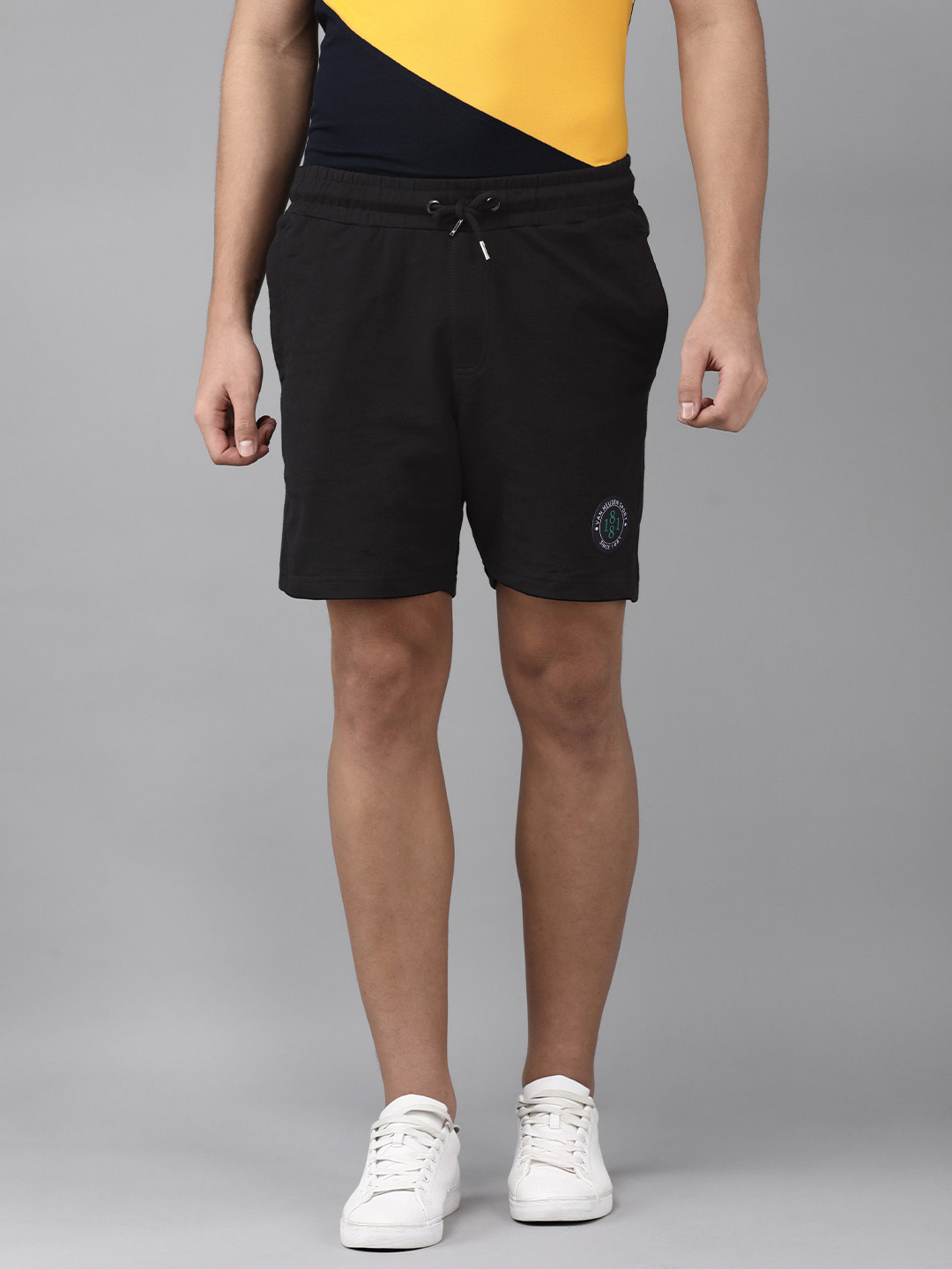

Van Heusen Sport Men Black Pure Cotton Shorts