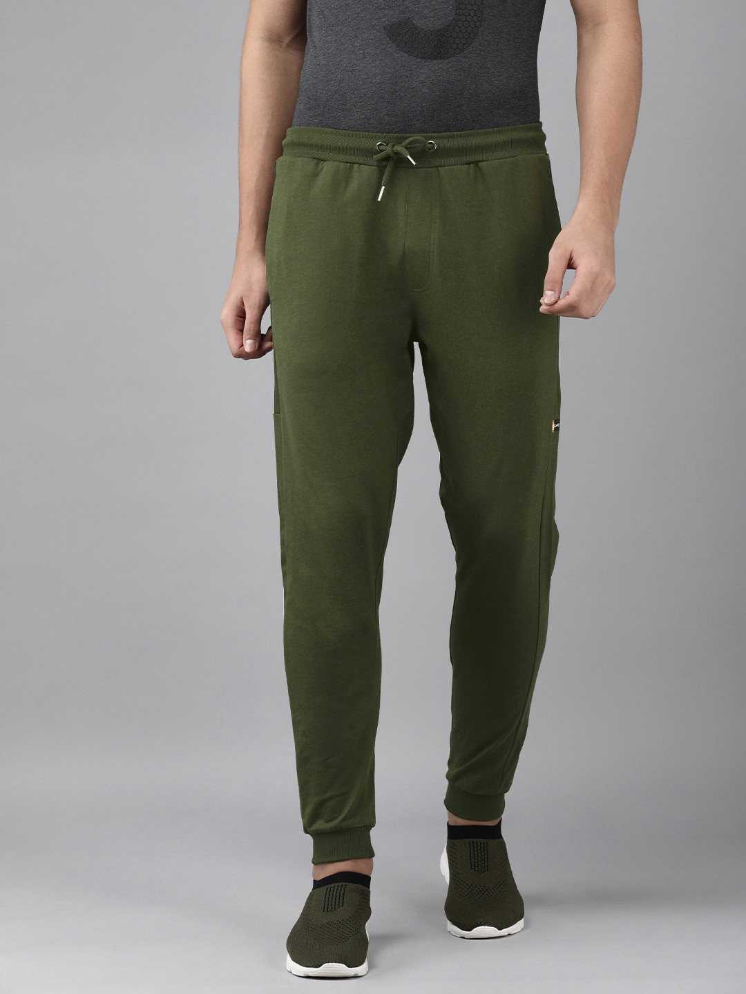 

Van Heusen Sport Men Olive Green Pure Cotton Jogger