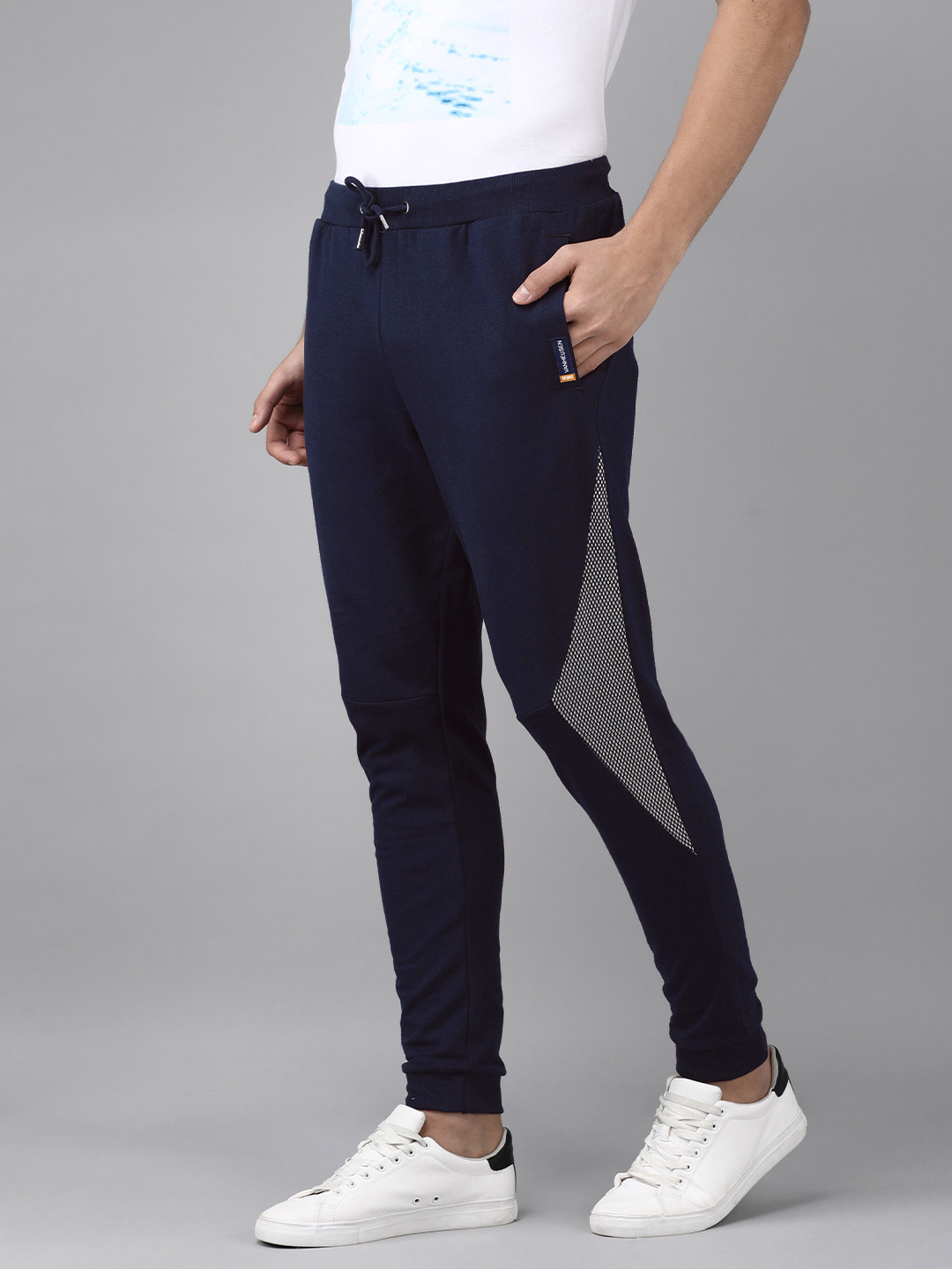 

Van Heusen Sport Men Navy Blue Printed Pure Cotton Jogger