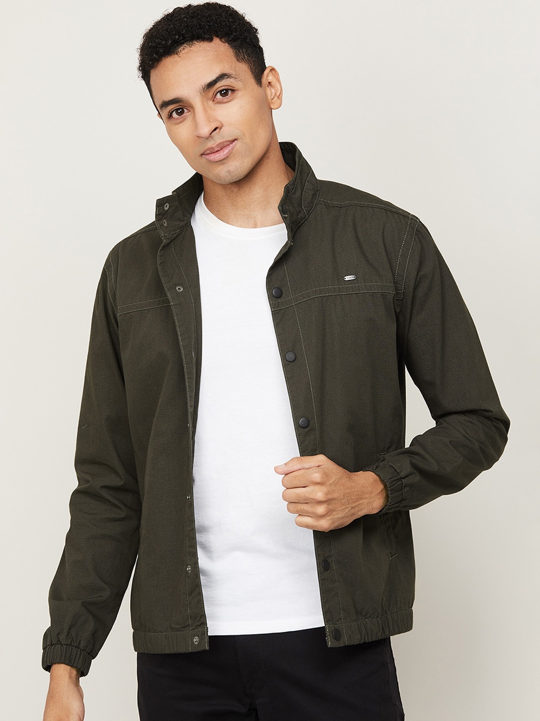 

CODE by Lifestyle Men Olive Green Bomber Jacket