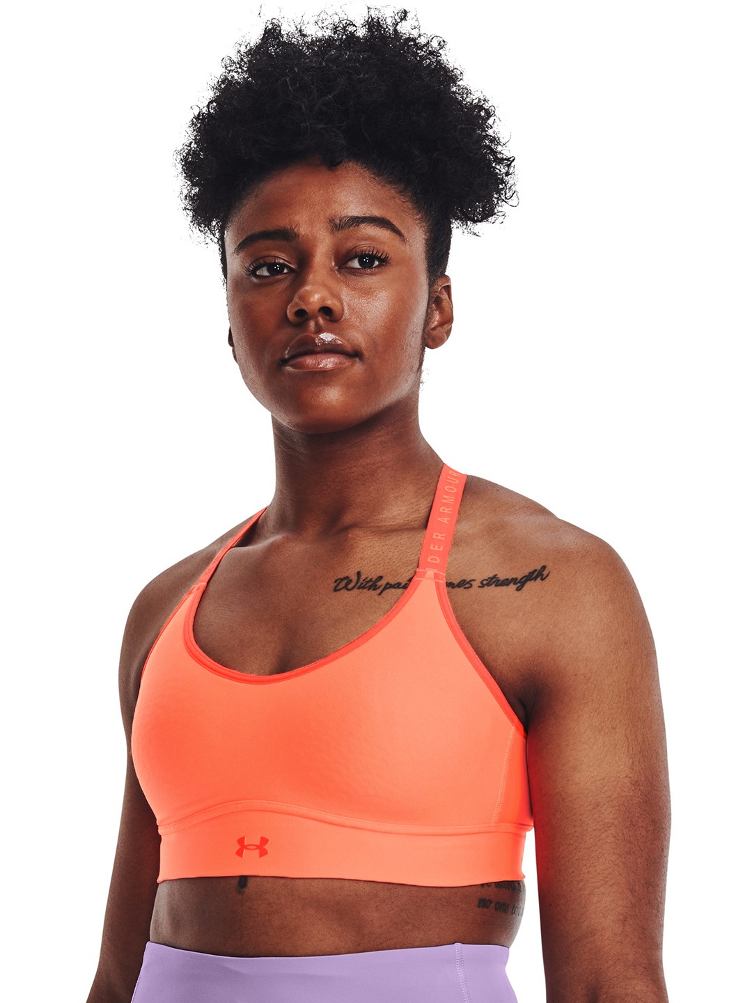 

UNDER ARMOUR Neon Pink Infinity Mid Lightly Padded Workout Bra