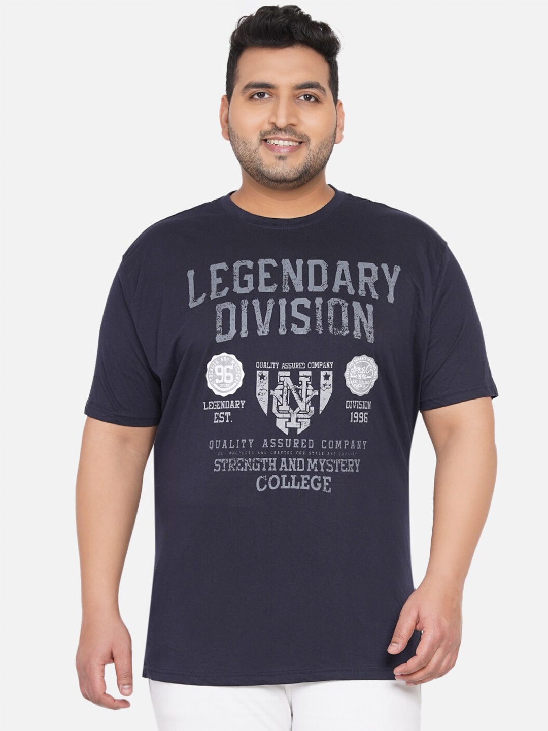 

Santonio Men Blue Typography Printed T-shirt