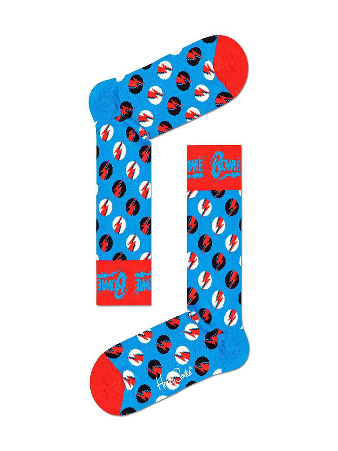 

Happy Socks Unisex Blue & Red Patterned Cotton Above Ankle-Length Socks