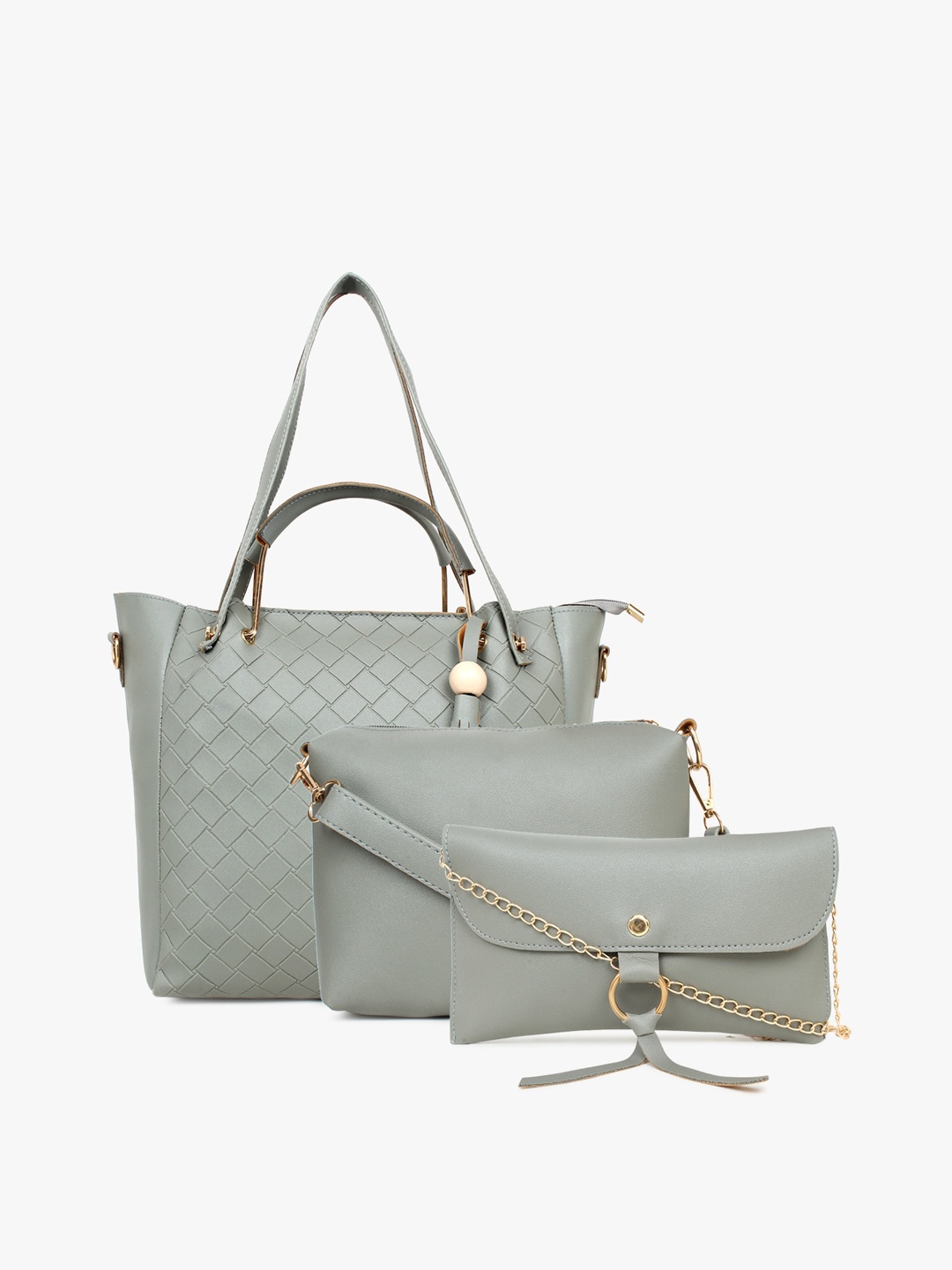 

LEGAL BRIBE Women Grey PU Structured Shoulder Bag
