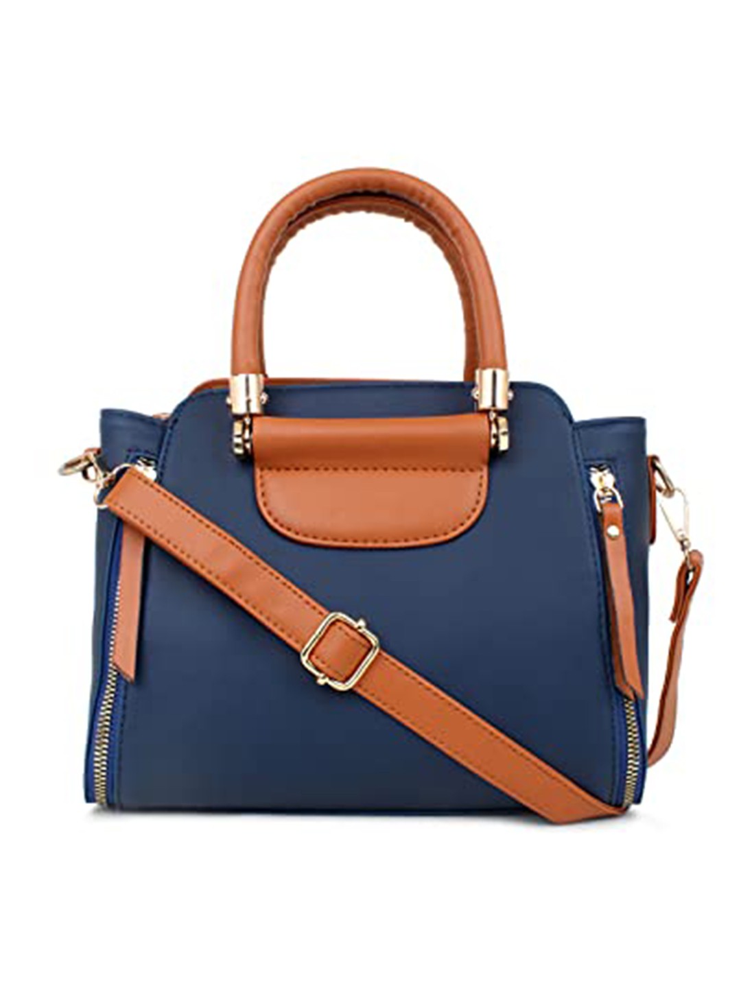 

LEGAL BRIBE Women Blue PU Structured Handheld Bag