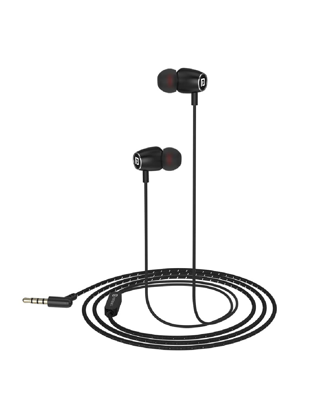 

Portronics Black & White Printed Conch 80 In Ear Wired Earphones With Mic