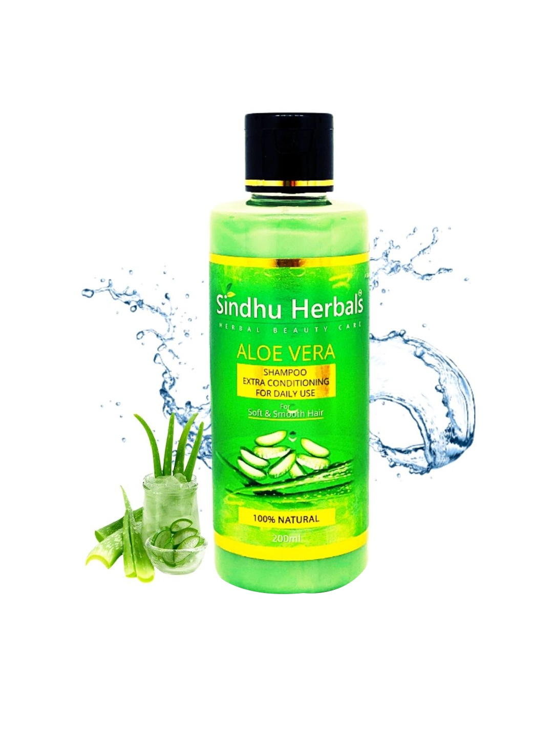 

Sindhu Herbals Aloe Vera Shampoo - 200ml, Green