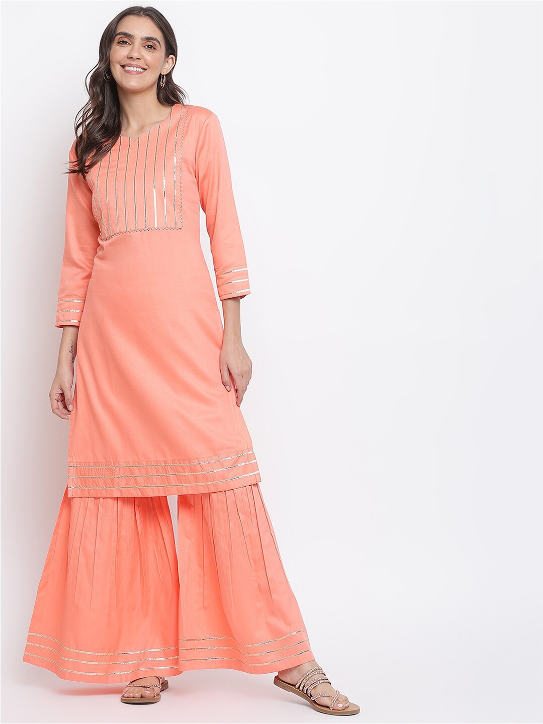 

Lagashi Women Peach-Coloured Palazzos