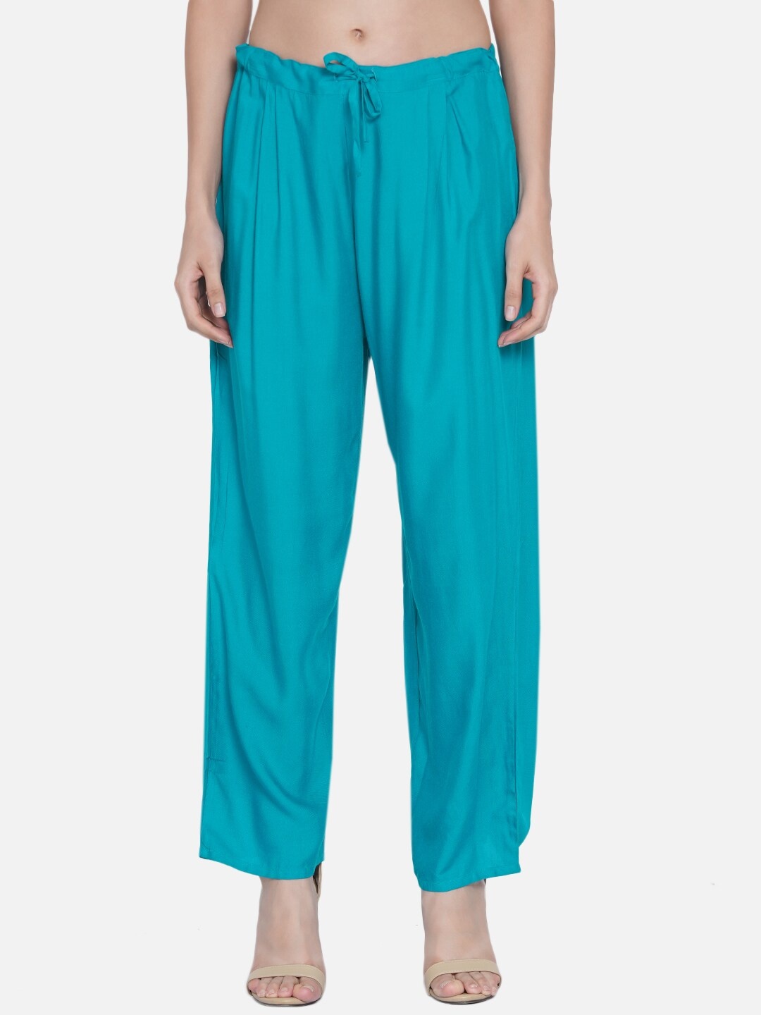 

Akshatani Women Blue Knitted Palazzos