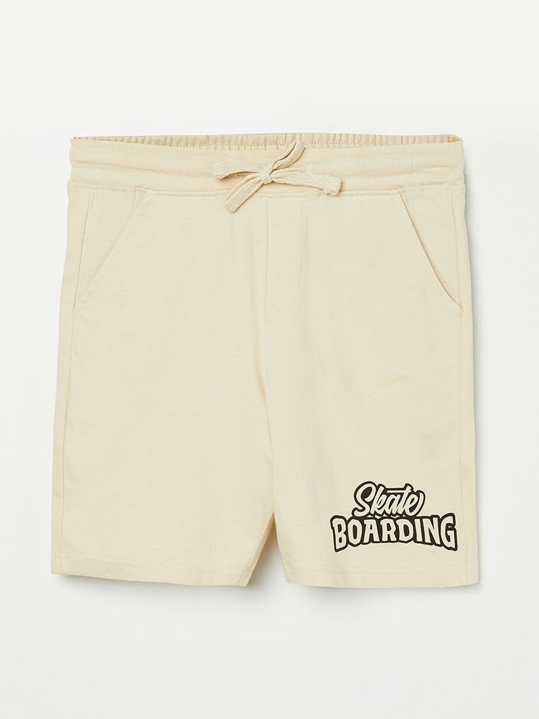 

Fame Forever by Lifestyle Boys Beige Slim Fit Cotton Shorts