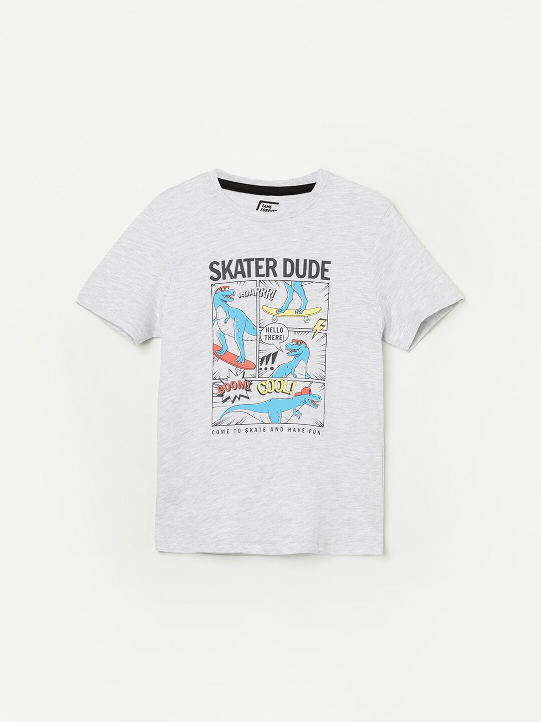 

Fame Forever by Lifestyle Boys Grey Printed T-shirt
