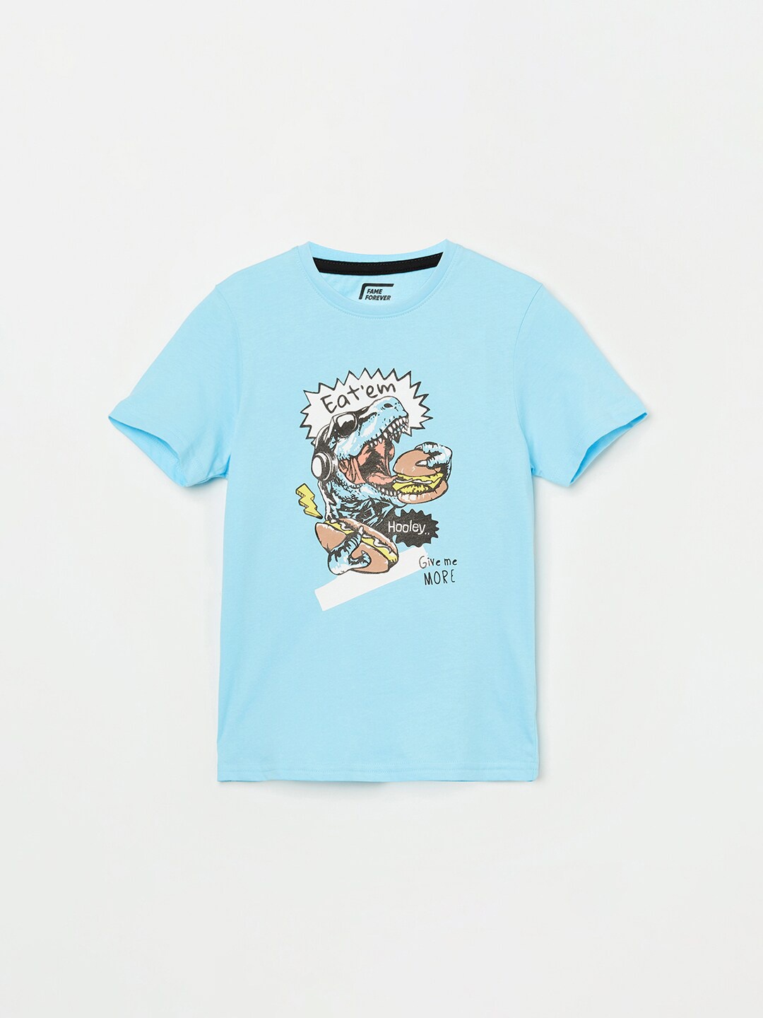 

Fame Forever by Lifestyle Boys Blue Printed Pure Cotton T-shirt
