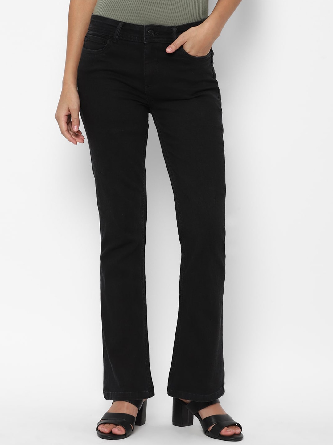 

Allen Solly Woman Women Black Solid Jeans