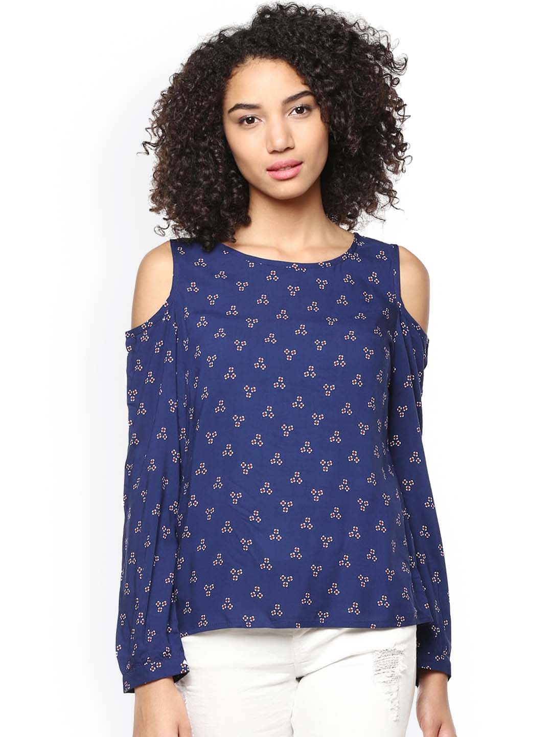 

Harpa Blue Floral Print Top