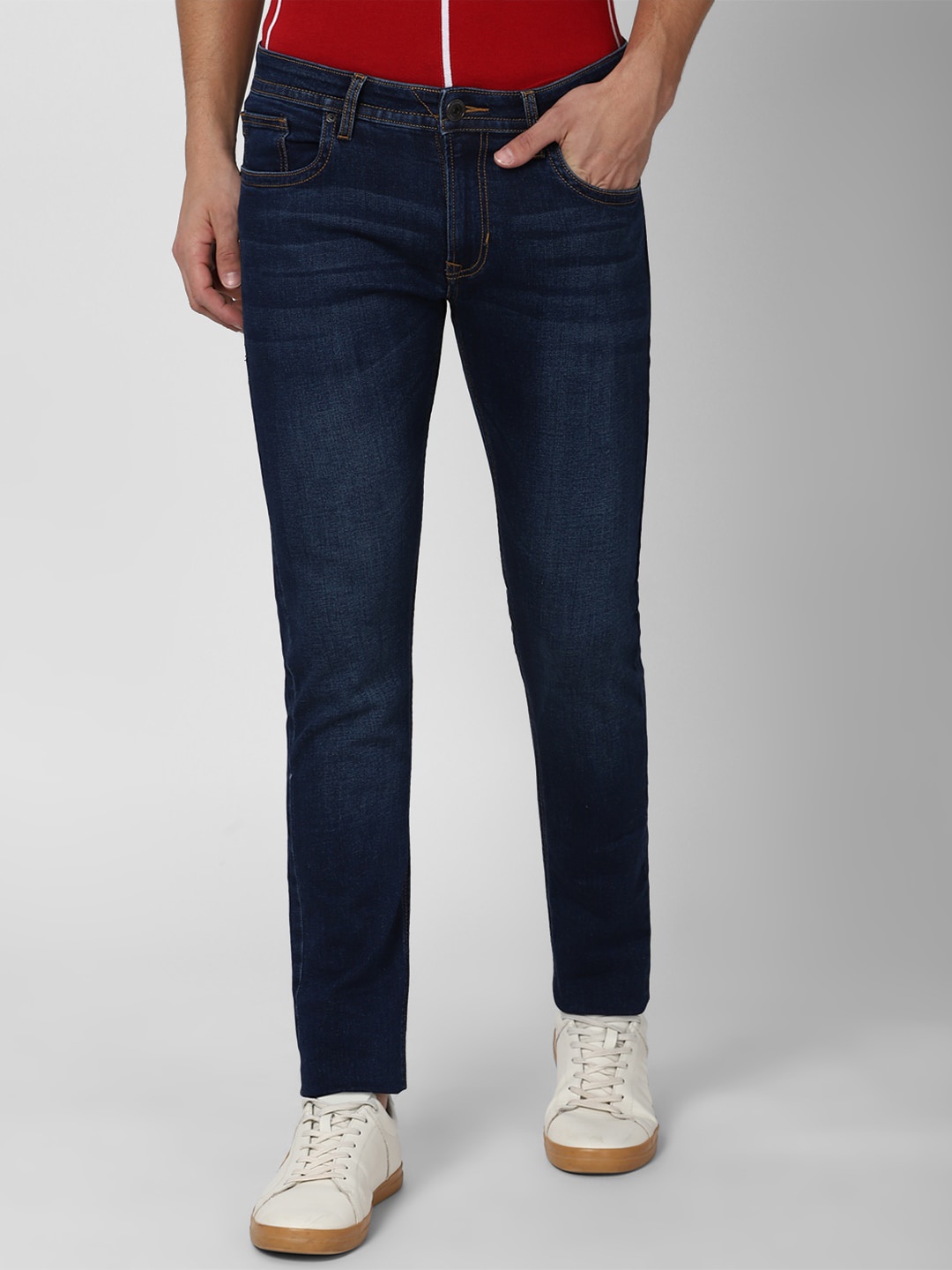 

Peter England Casuals Men Navy Blue Skinny Fit Light Fade Jeans
