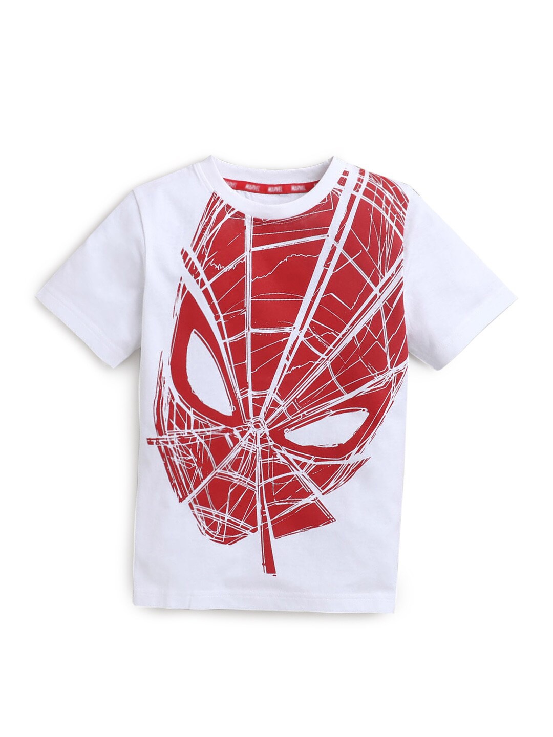 

Hopscotch Boys White & Red Spider-Man Printed T-shirt