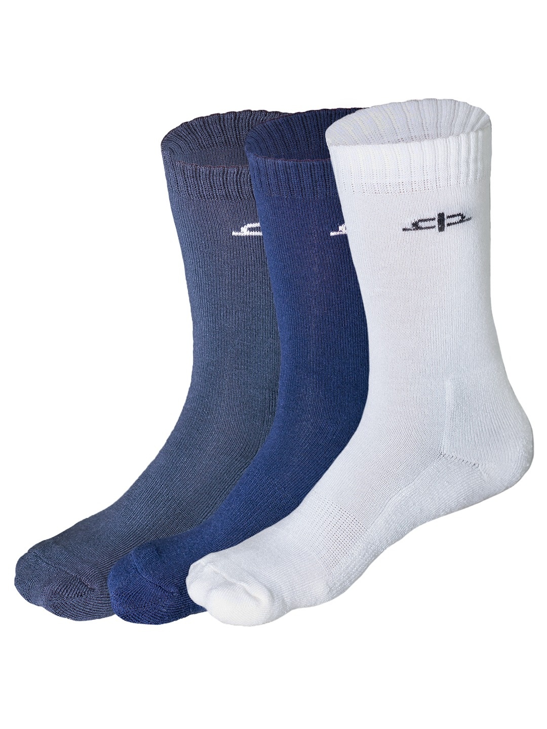 

Heelium Kids Grey & White Pack Of 3 Solid Calf-Length Socks