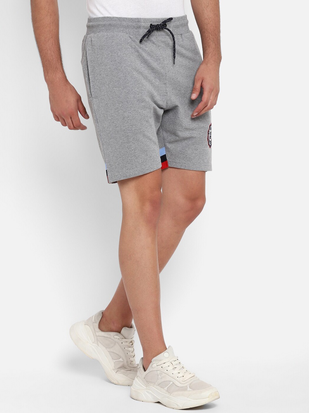 

Alan Jones Men Grey Melange Lounge Shorts