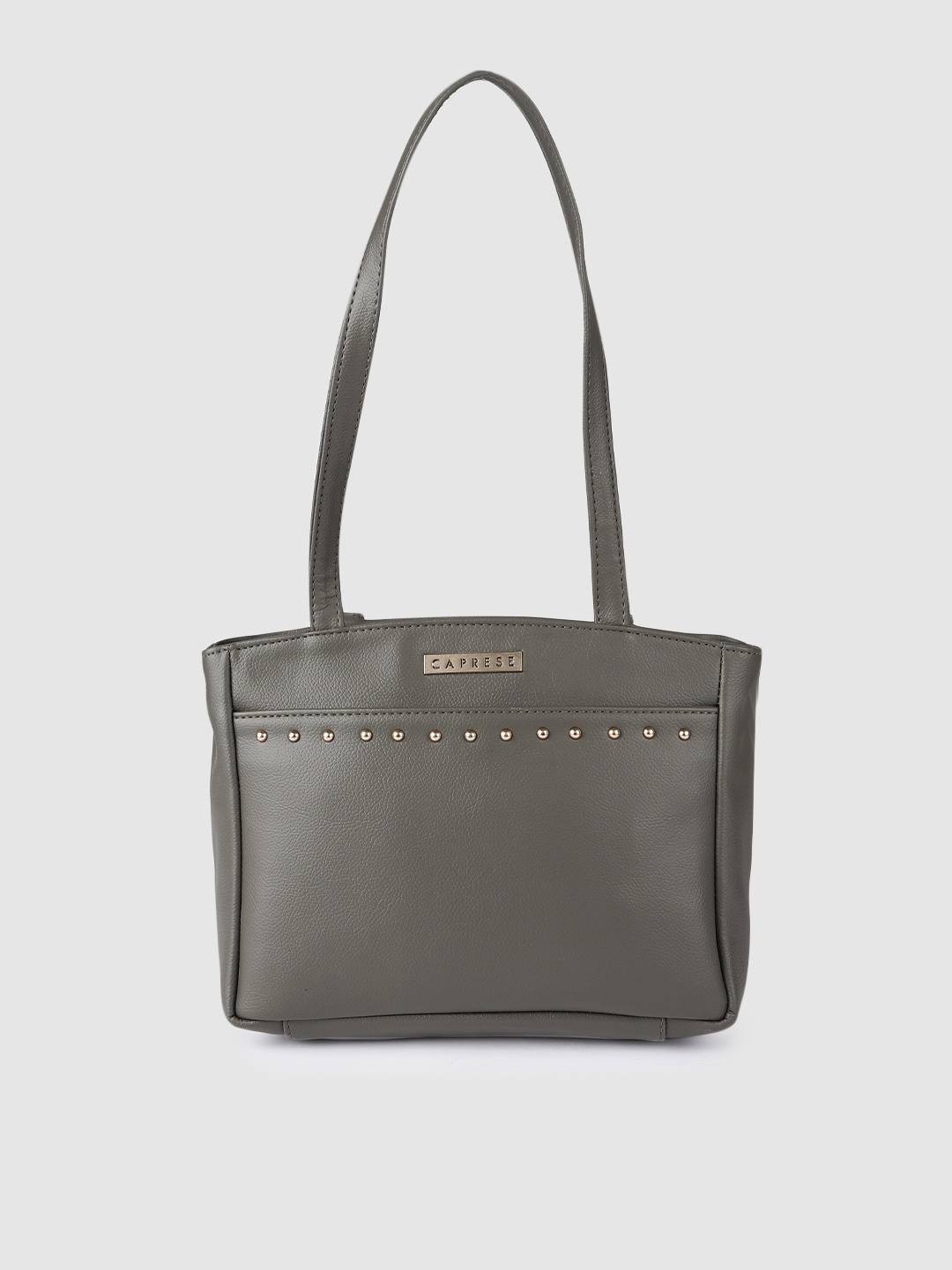 

Caprese Grey Solid Structured Shoulder Bag