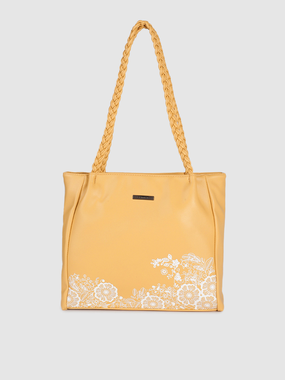 

Caprese Women Yellow Floral Printed Structured Shoulder Bag