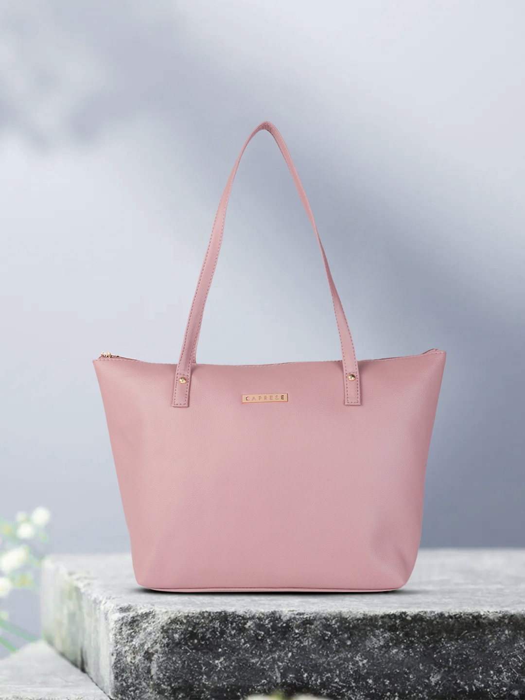 

Caprese Pink Solid Shoulder Bag
