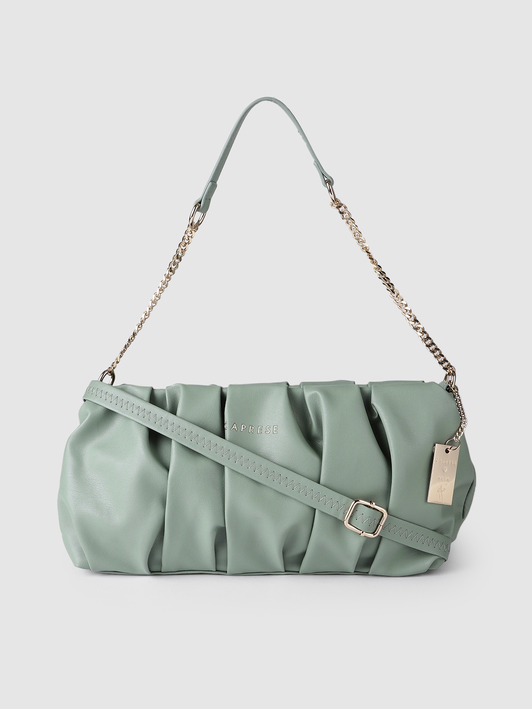 

Caprese Women Sage Green Structured Shoulder Bag