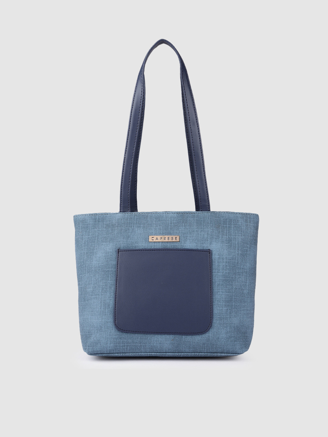 

Caprese Blue Solid Regular Structured Shoulder Bag