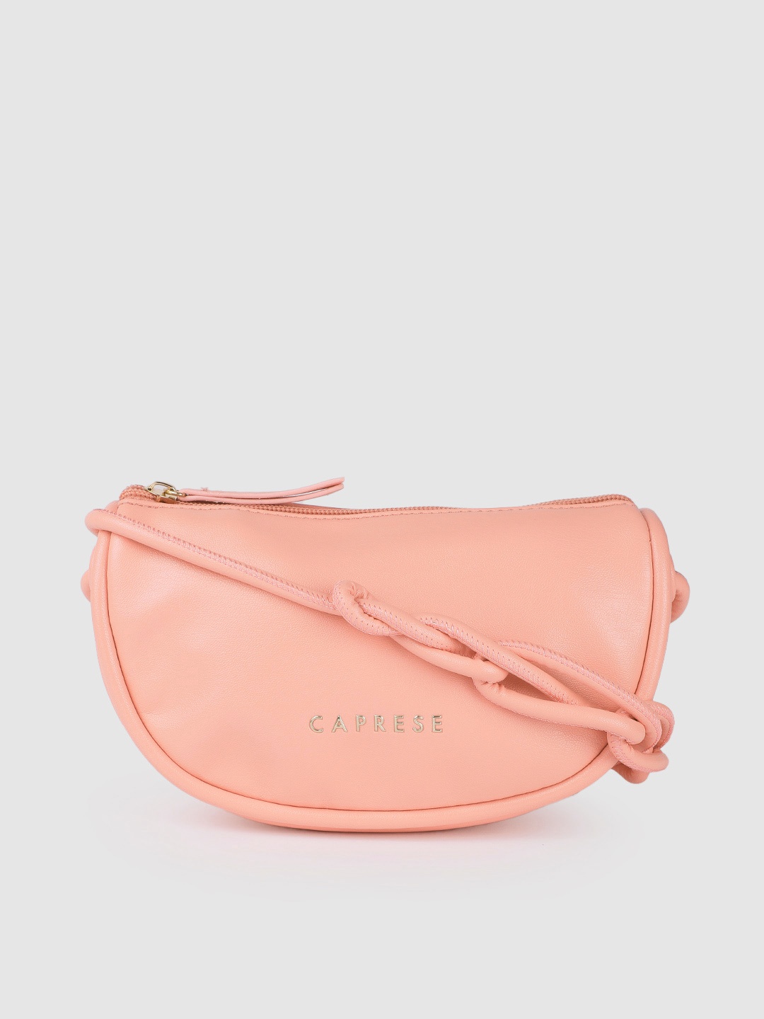 

Caprese Women Pink Half Moon Sling Bag