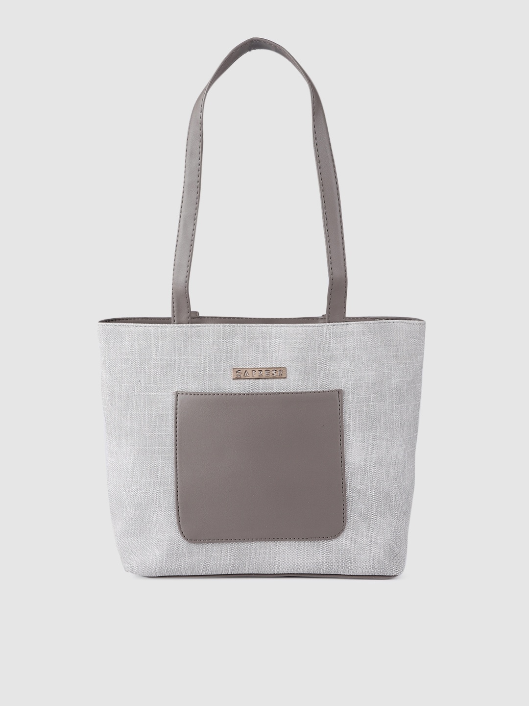 

Caprese Women Grey Solid Structured Shoulder Bag