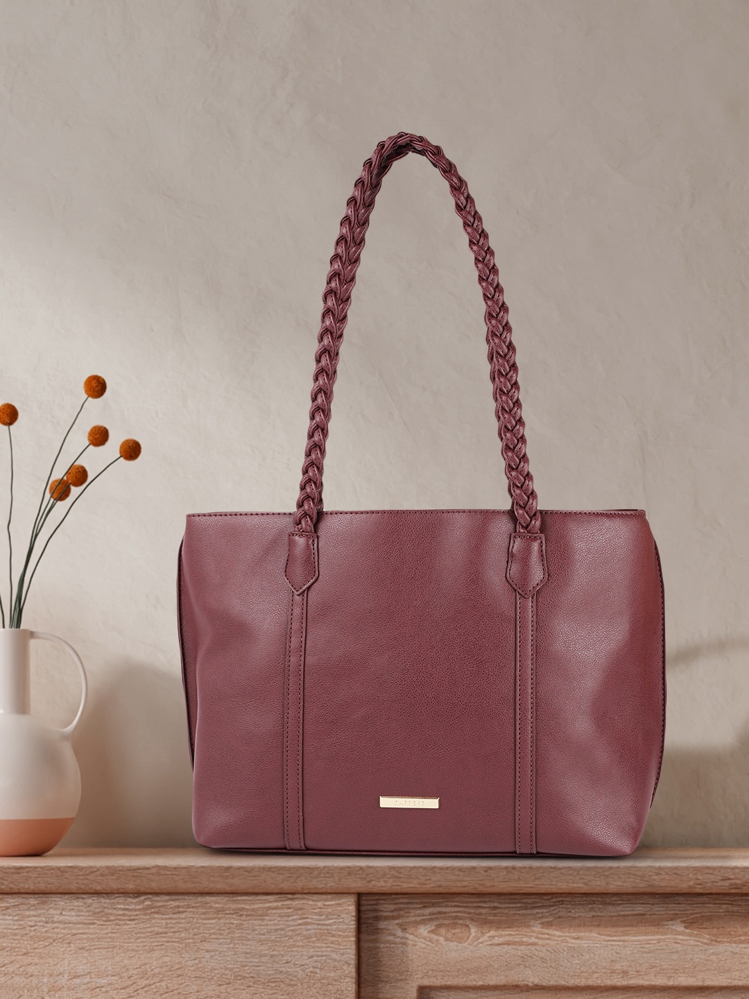 

Caprese Burgundy Structured Shoulder Bag