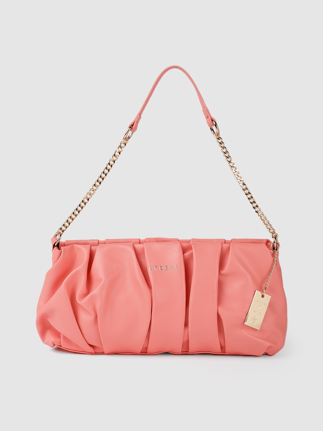 

Caprese Pink Solid Handheld Bag