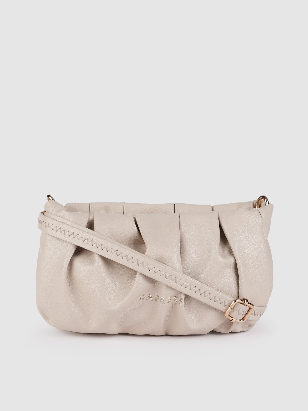 

Caprese Women Beige Structured Sling Bag