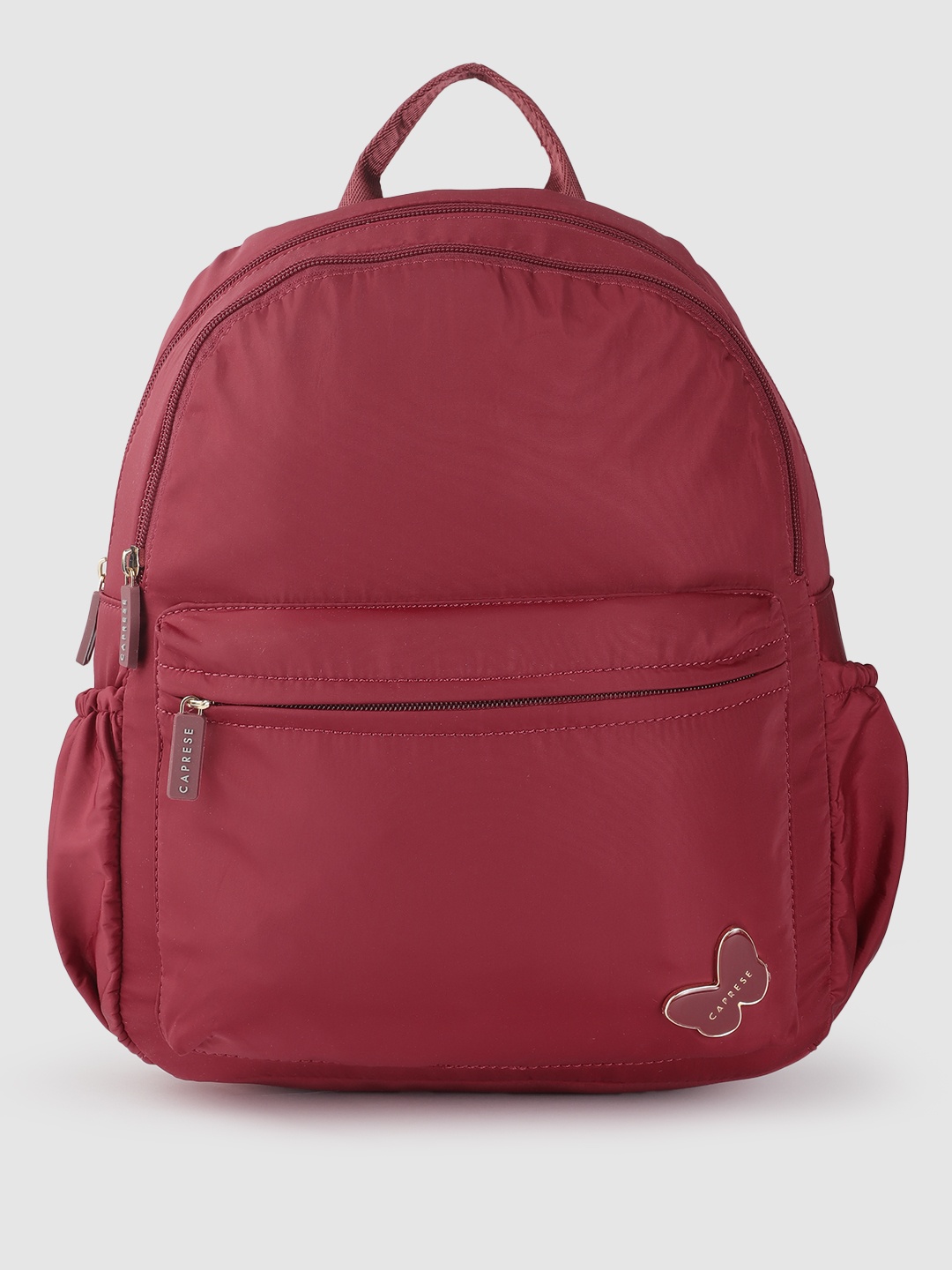 

Caprese Women Solid Backpack, Maroon