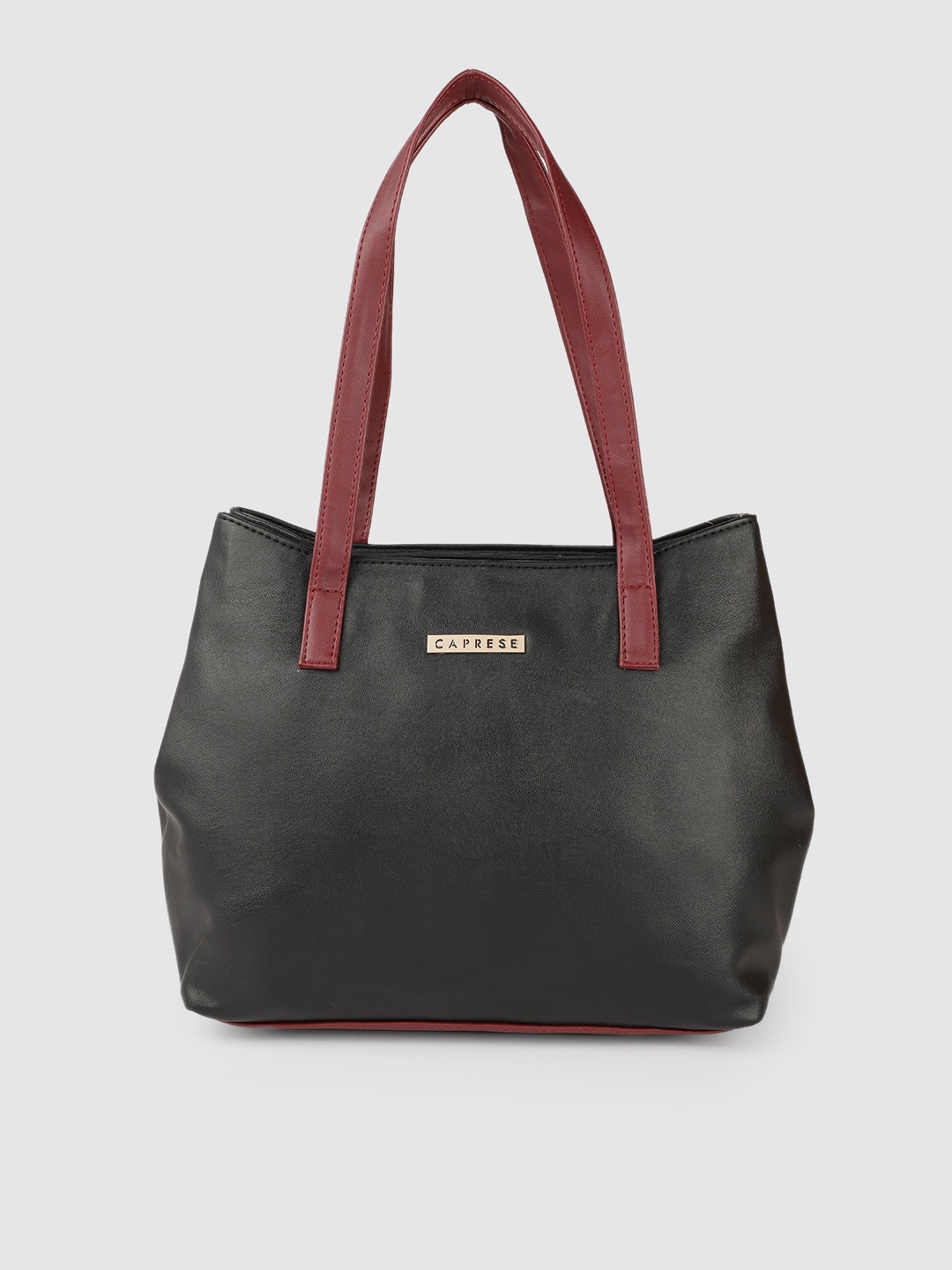 

Caprese Black Structured Shoulder Bag