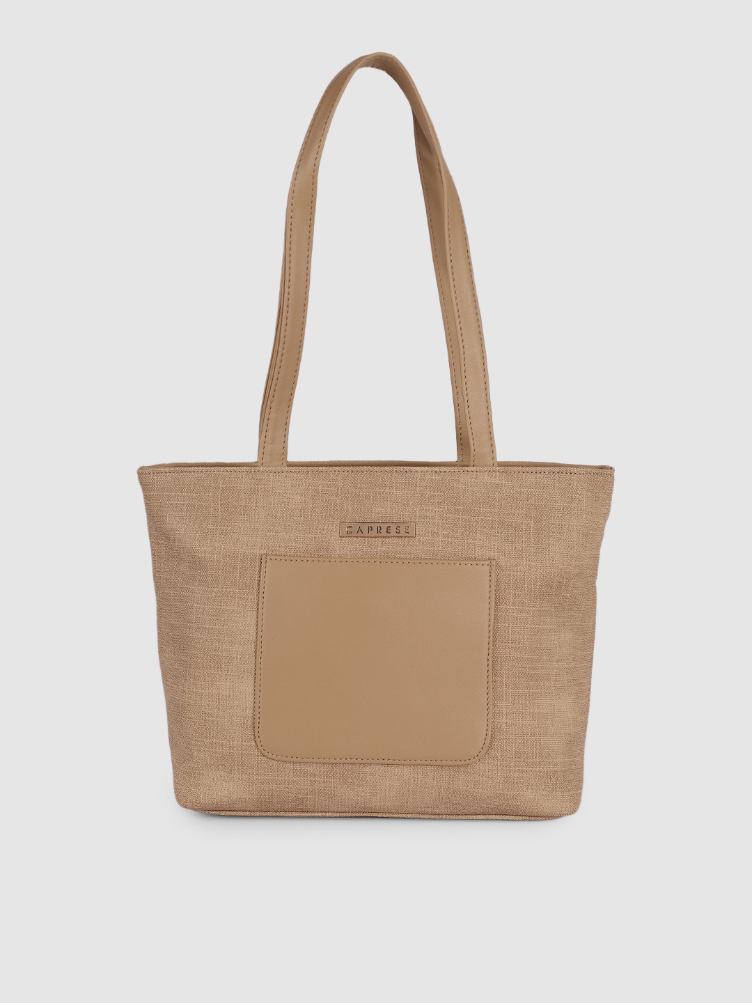 

Caprese Khaki Brown Solid Shoulder Bag