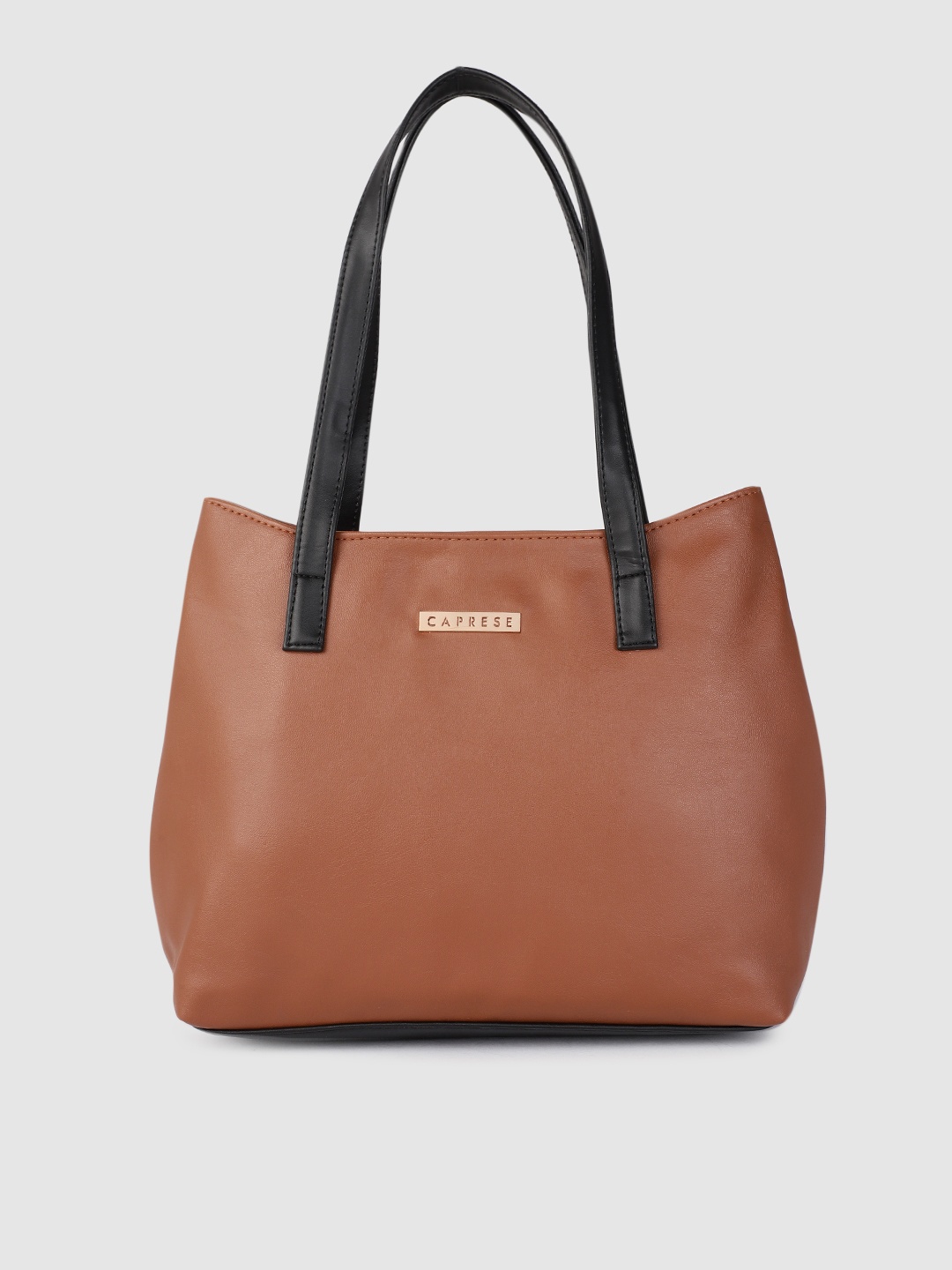 

Caprese Tan Brown Solid Structured Shoulder Bag