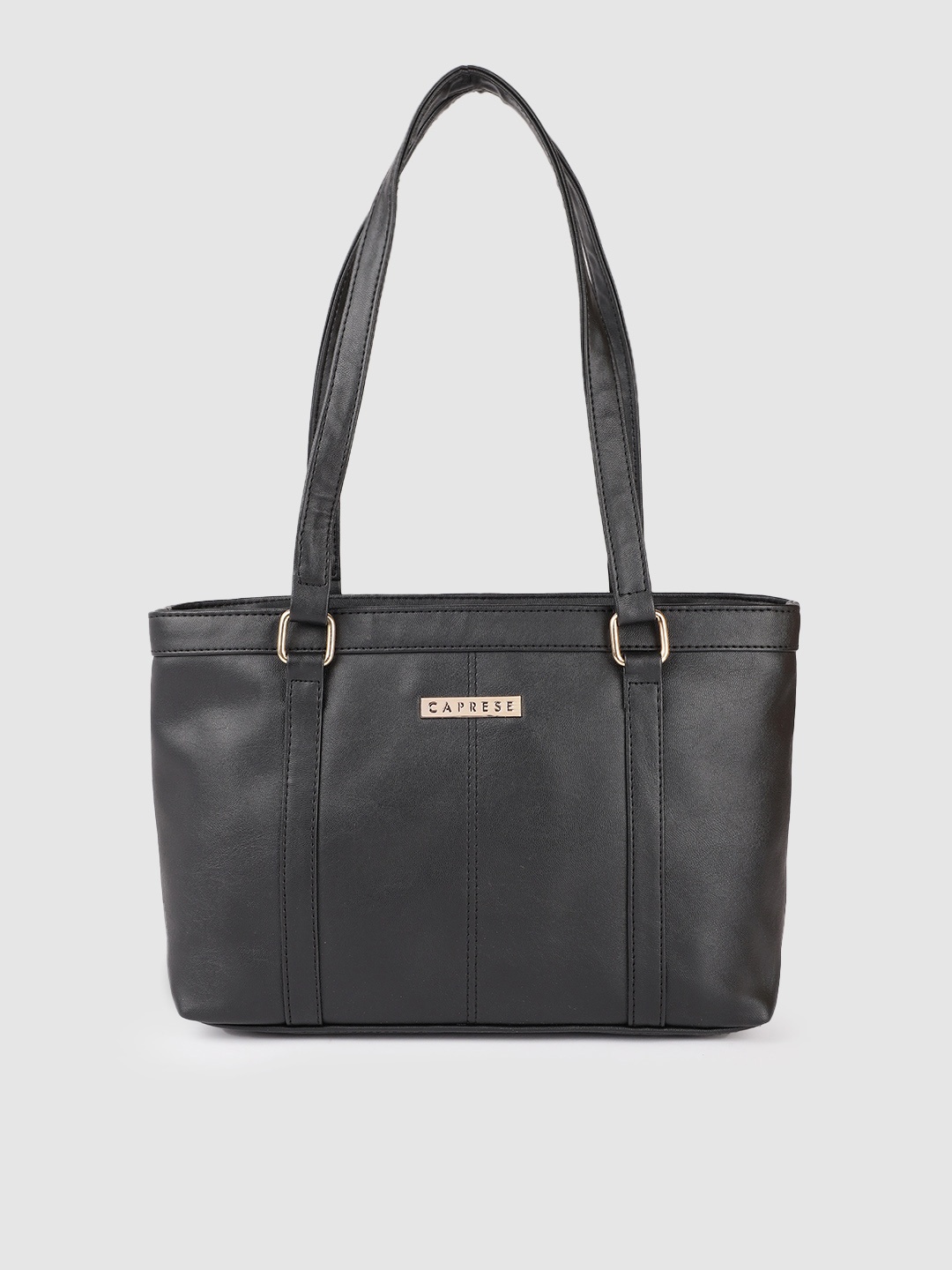 

Caprese Black Structured Shoulder Bag