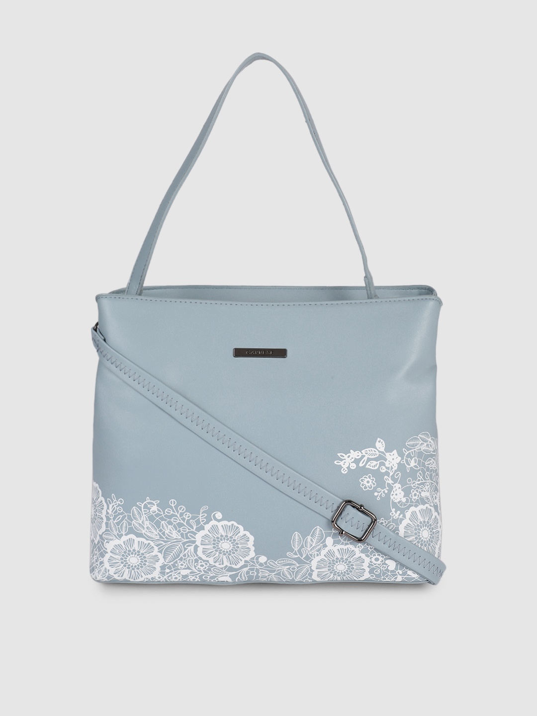 

Caprese Blue Floral Printed Structured Shoulder Bag