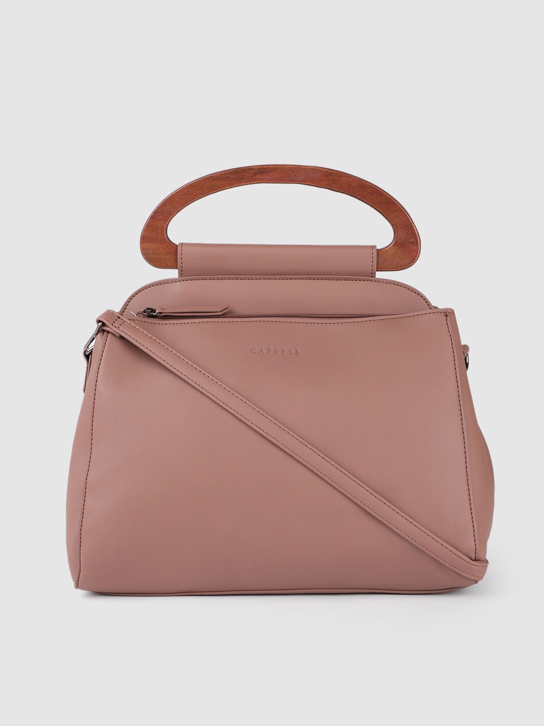 

Caprese Women Taupe Structured Handheld Bag