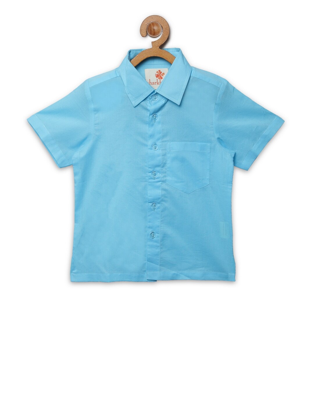 

charkhee Boys Blue Comfort Pure Cotton Casual Shirt