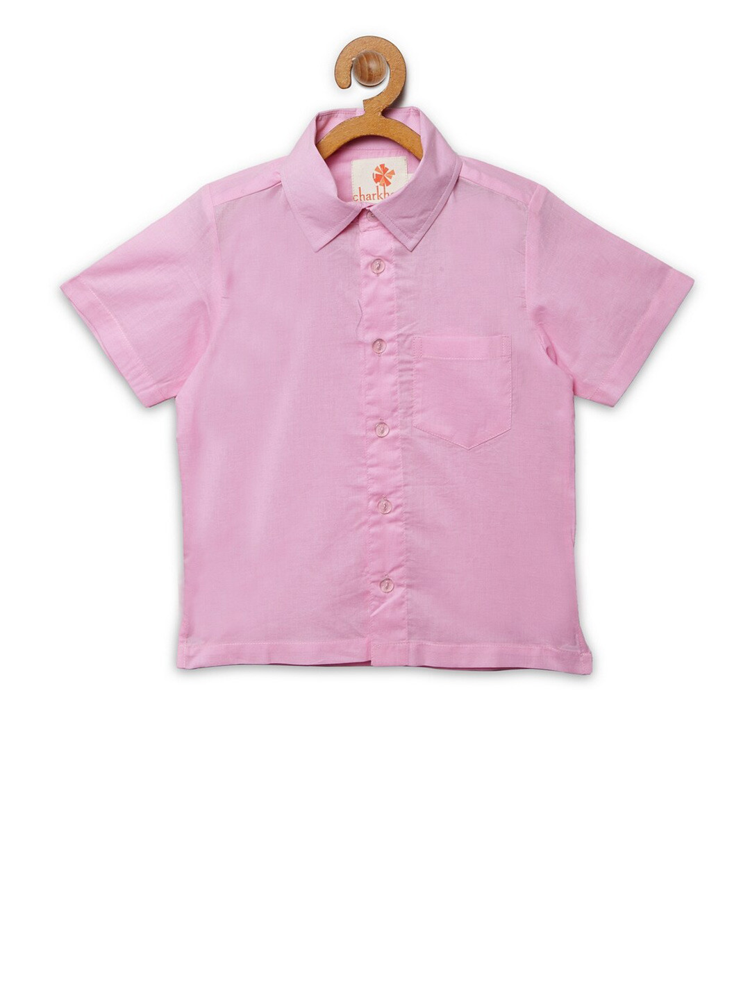 

charkhee Boys Pink Comfort Casual Shirt