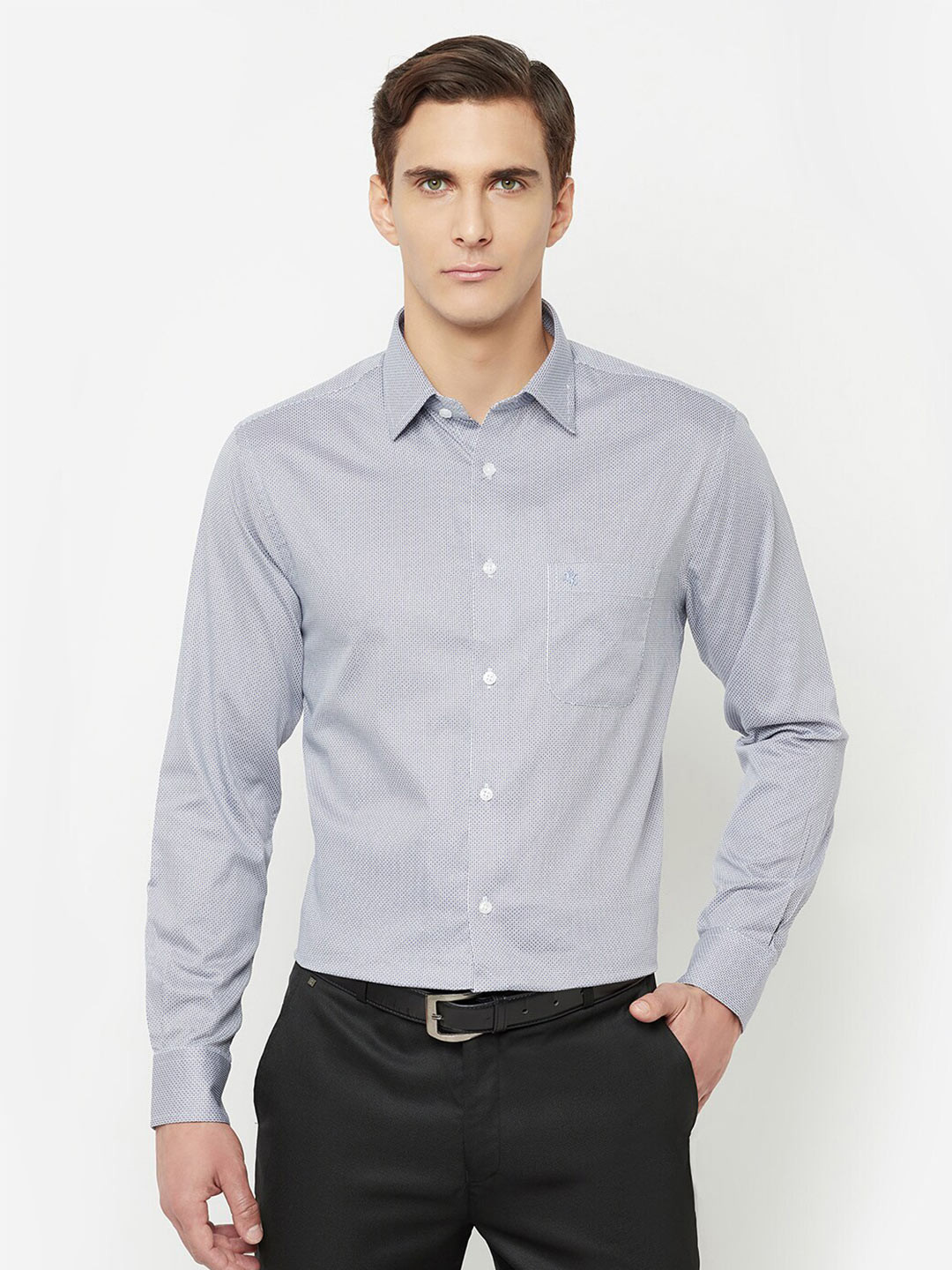 

Cantabil Men Grey Printed Formal Shirt