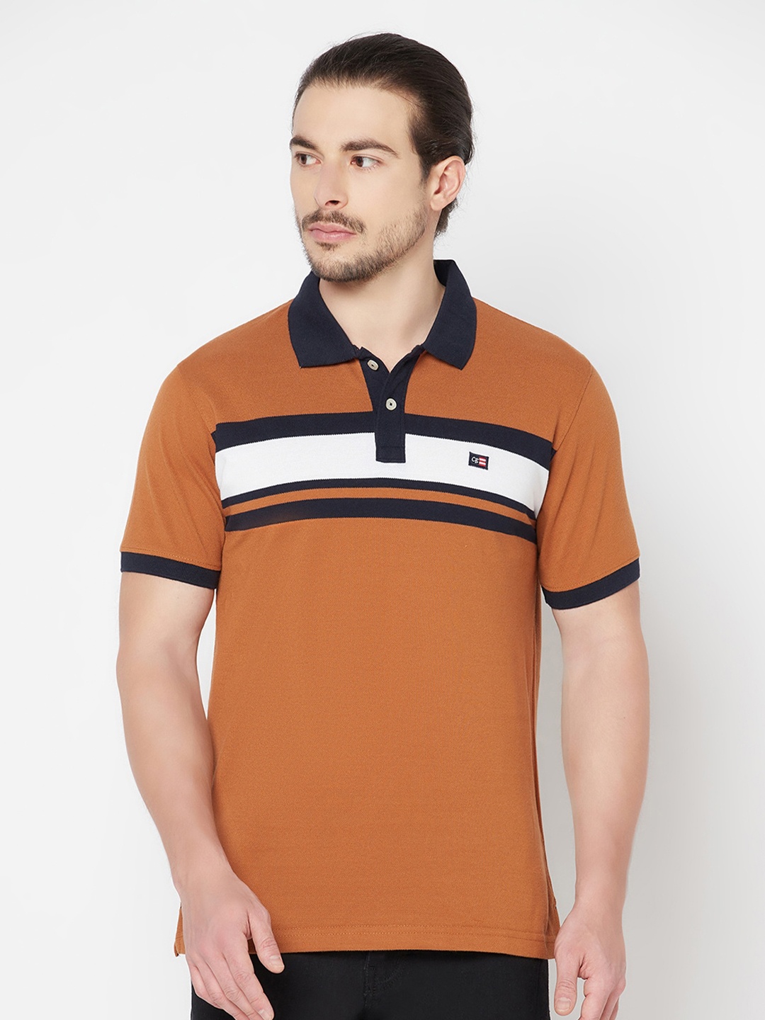 

Cantabil Men Brown Polo Collar T-shirt