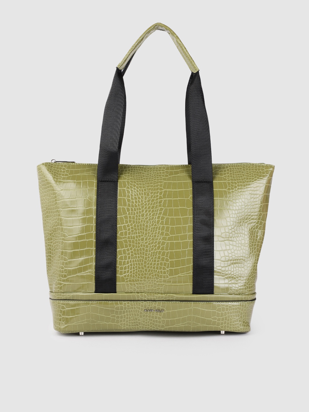 

Allen Solly Olive Green Textured Shoulder Bag