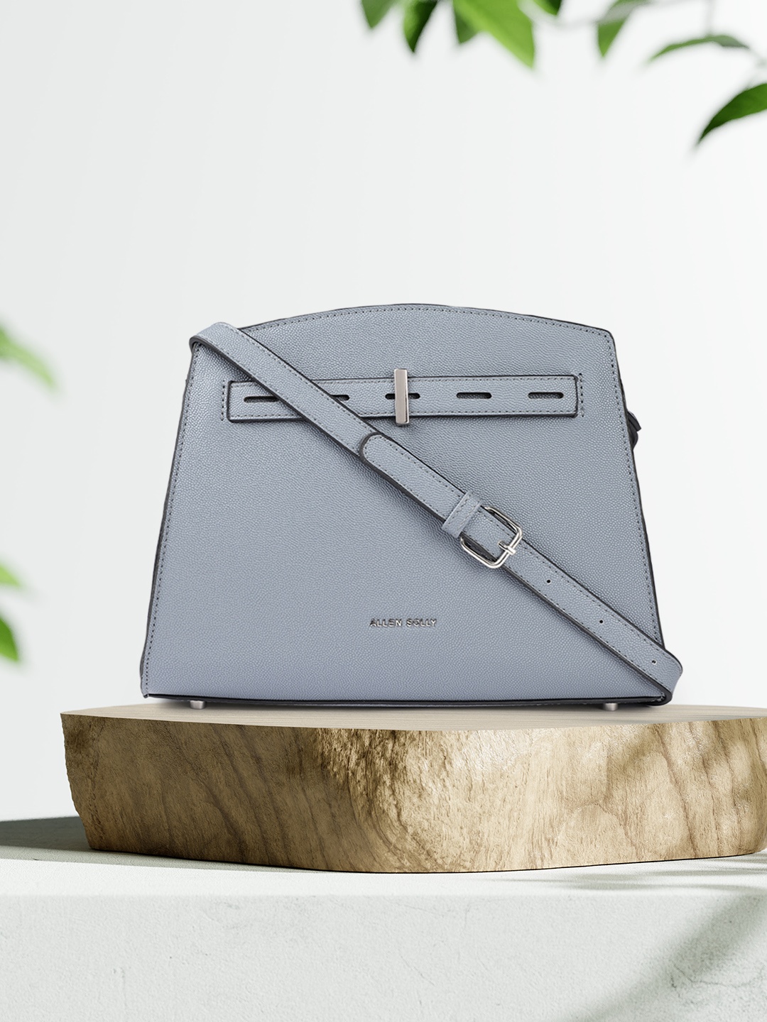 

Allen Solly Blue PU Structured Sling Bag