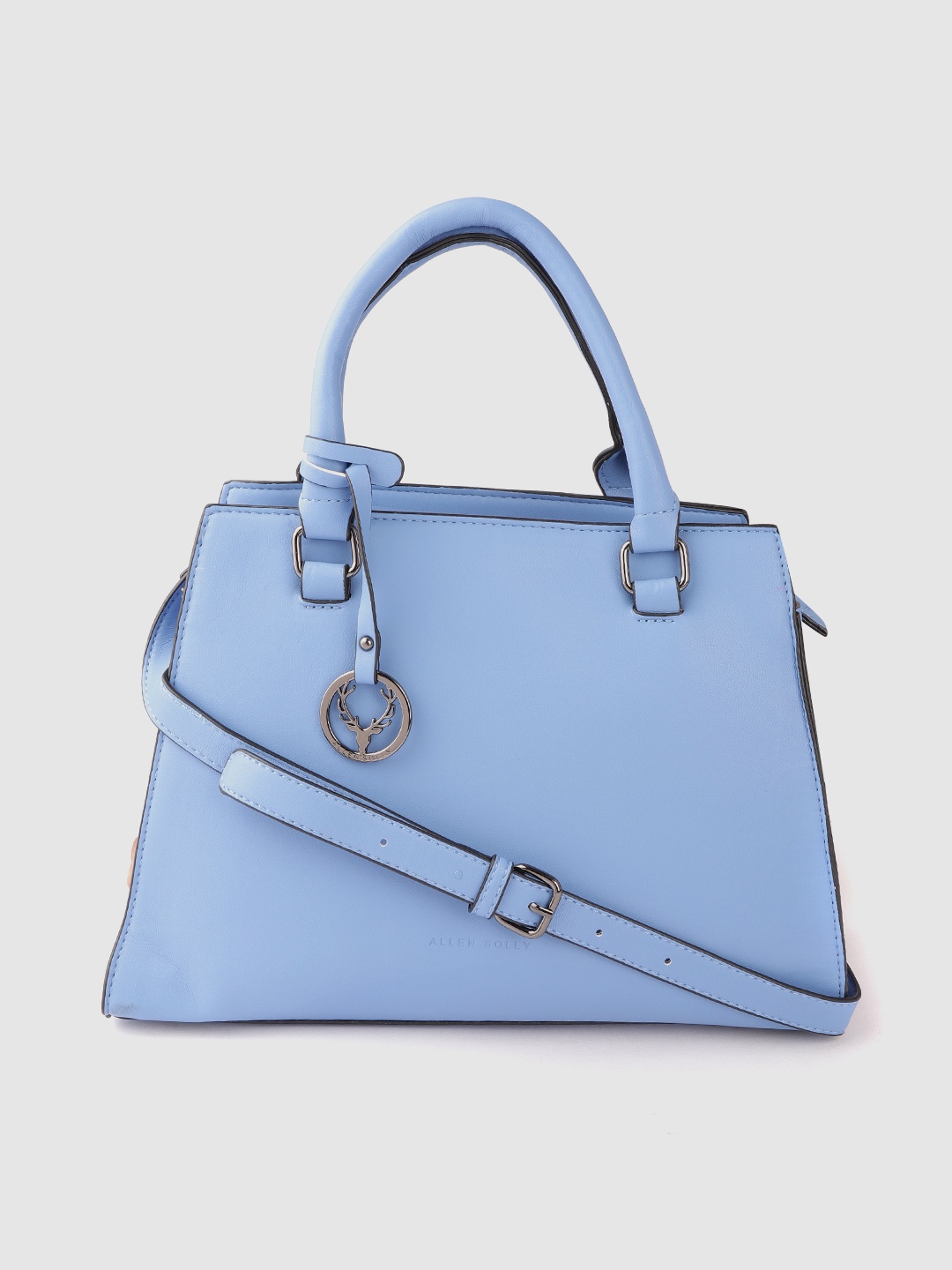 

Allen Solly Women Blue Solid Structured Handheld Bag