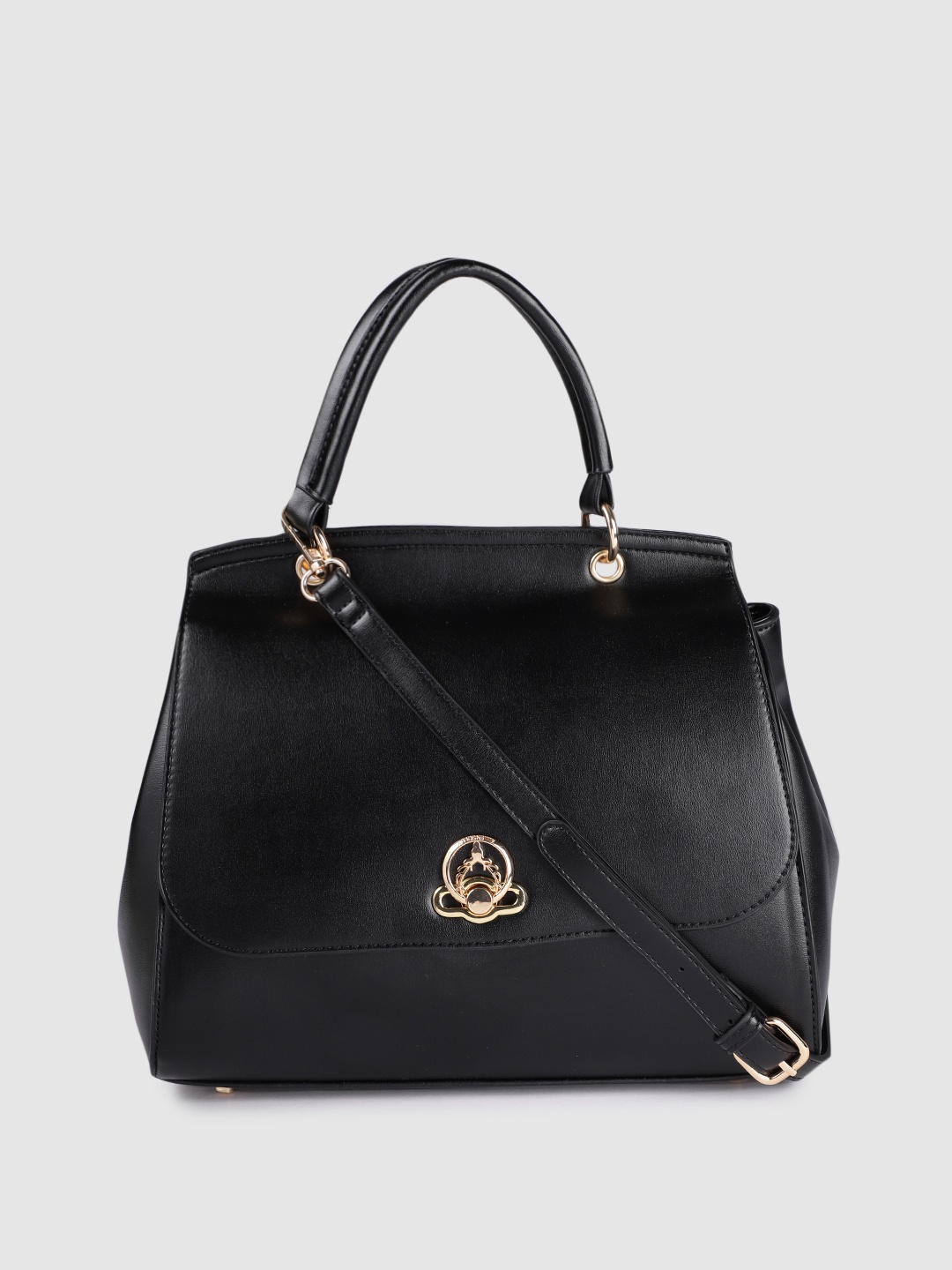 

Allen Solly Black Solid Structured Satchel