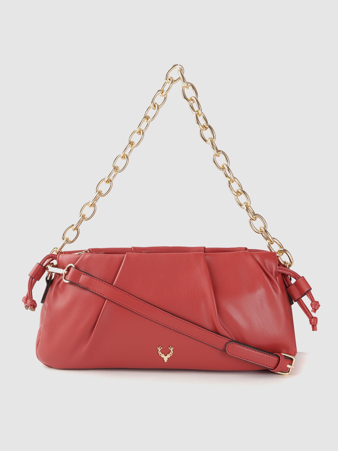 

Allen Solly Women Rust Solid Structured Shoulder Bag