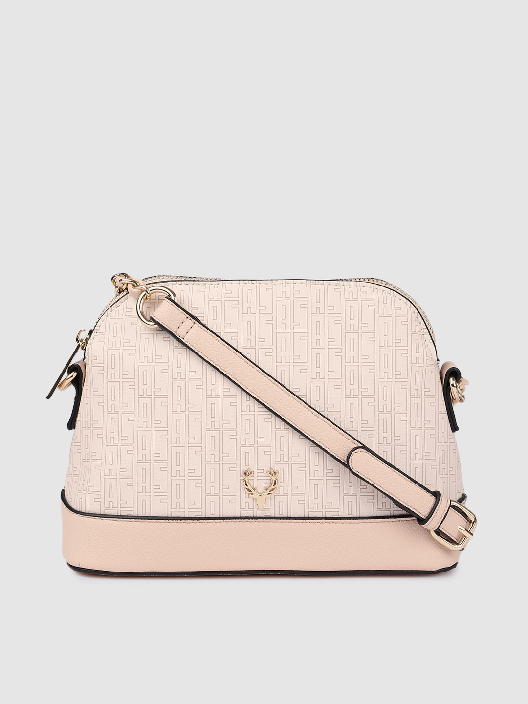 

Allen Solly Pink Typography Printed Structured Sling Bag