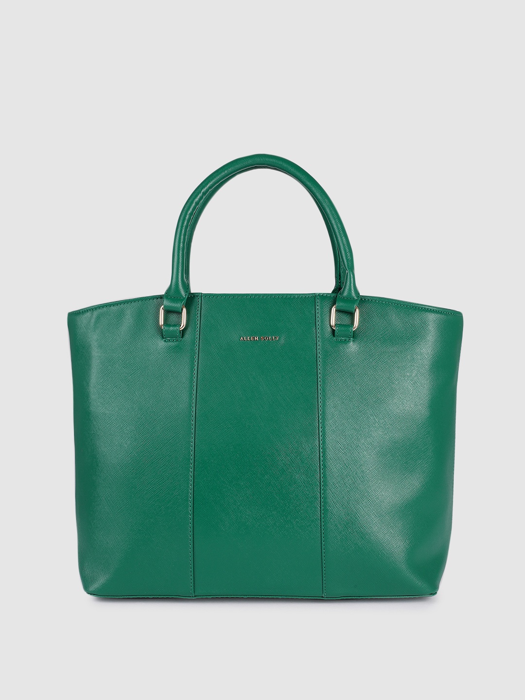 

Allen Solly Green PU Oversized Structured Laptop Handheld Bag